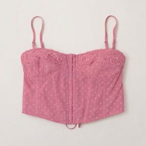 NWT L.A. Hearts Pink Heart Lace Corset‎
